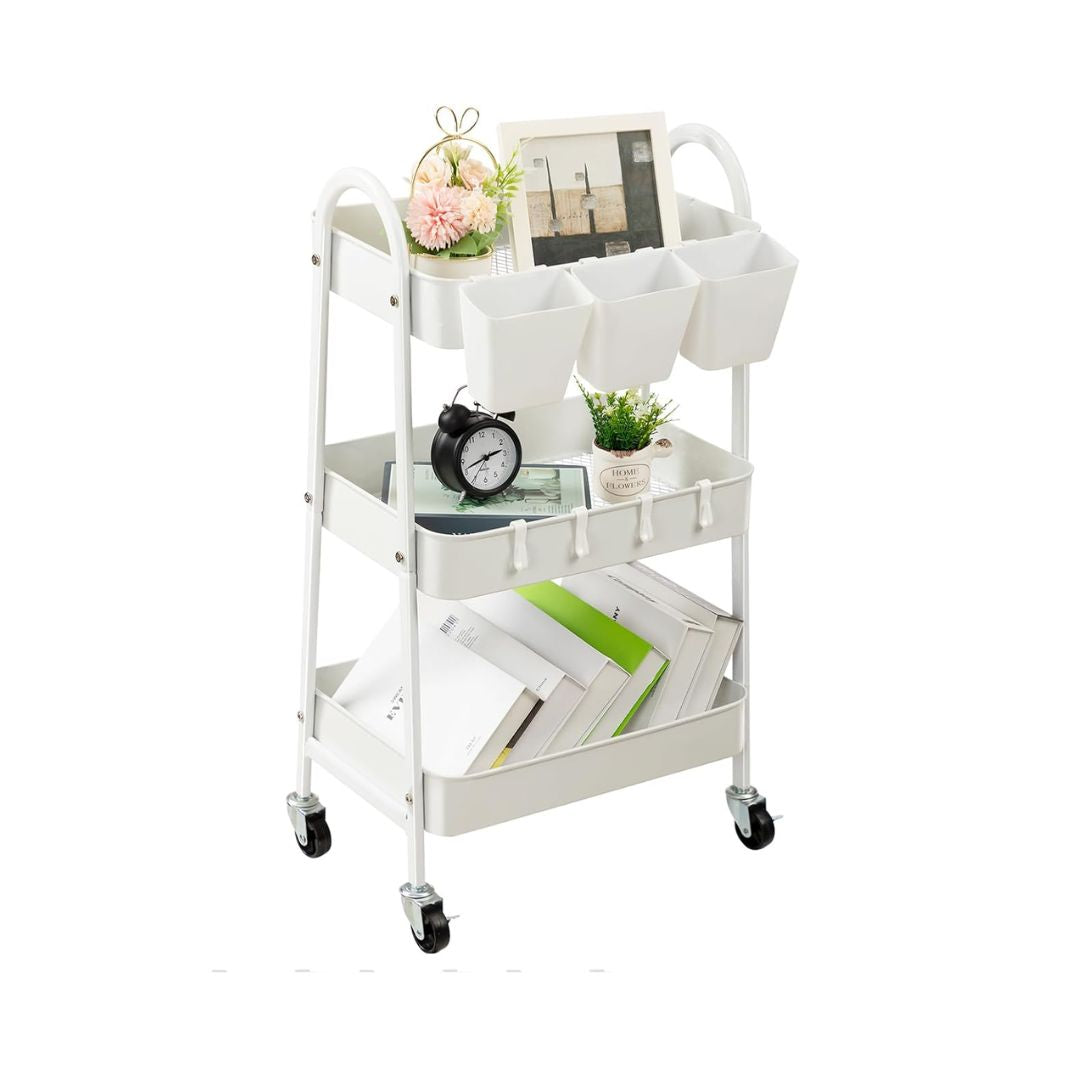 Carro organizador de metal SH60 - BLANCO