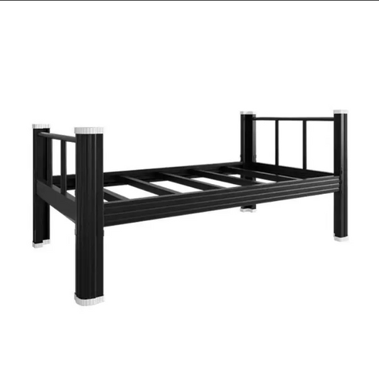 Cama 1 plaza de metal - Negro