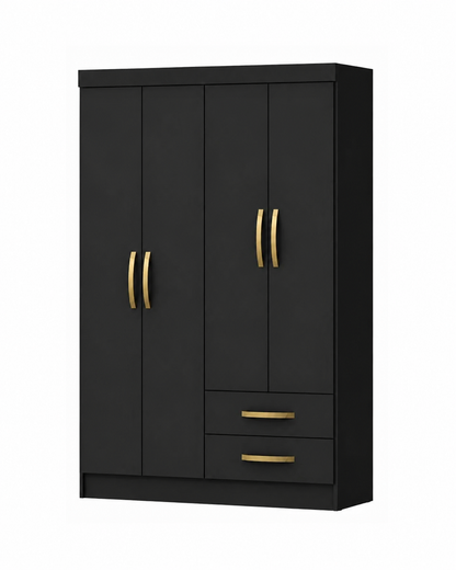 Ropero 4 puertas La Tentación RG125 - NEGRO