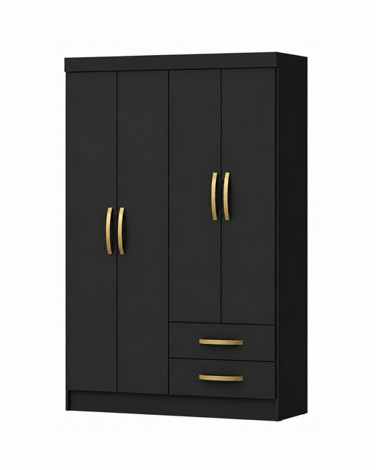 Ropero 4 puertas La Tentación RG125 - NEGRO