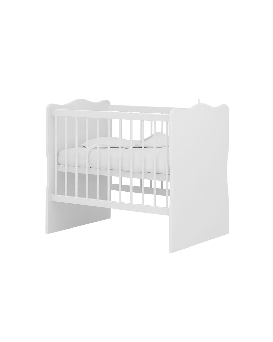 Cuna con parrilla regulable  - color:blanco