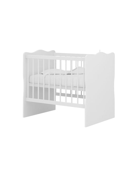 Cuna con parrilla regulable  - color:blanco