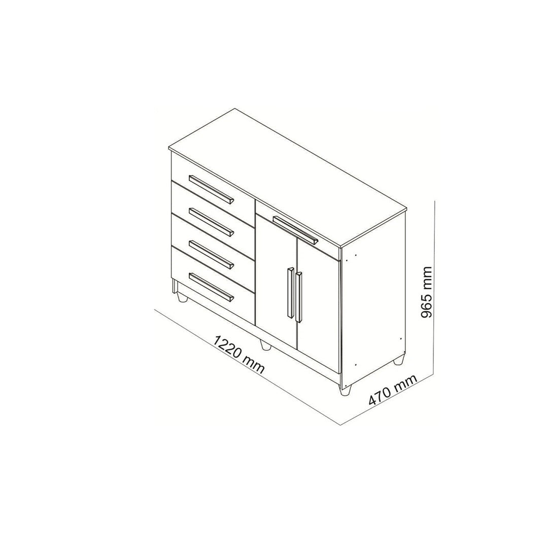 Cómoda 5 cajones y 2 puertas SIRIUS