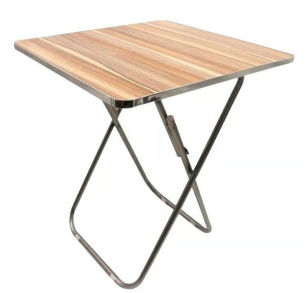 Mesa plegable cuadrada de hierro y MDF G2147