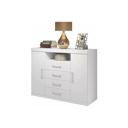 Cómoda Master 4 cajones 2 puertas - BLANCO