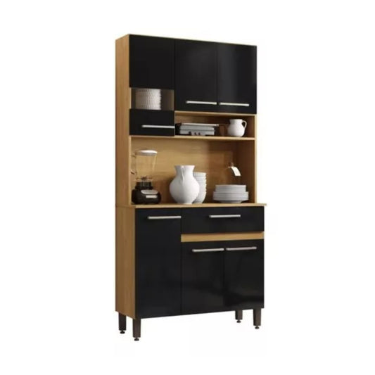 Kit de cocina 6 puertas 2090 - MIEL/NEGRO