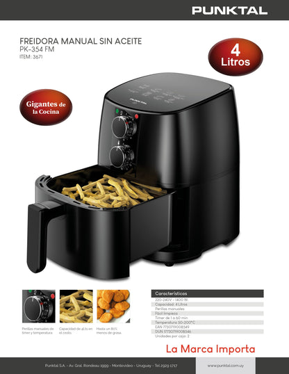 Freidora sin aceite Punktal PK-354
