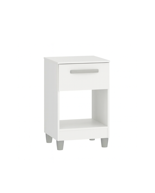 Mesa de luz 1 cajón y espacio MC210 - BLANCA