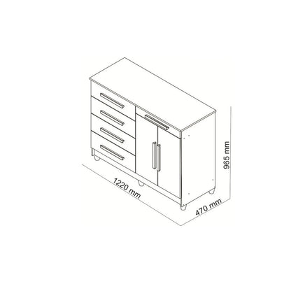 Cómoda 5 cajones y 2 puertas SIRIUS