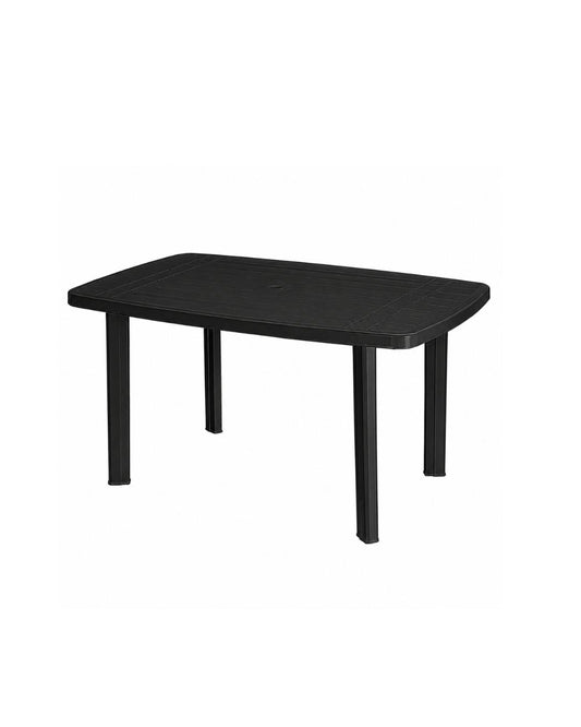 Mesa rectangular de PVC - NEGRA