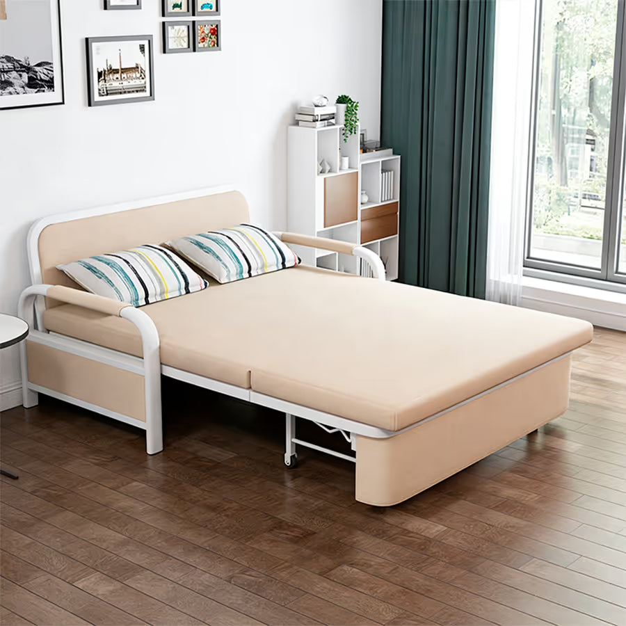 Sofá cama 2 cuerpos plegable en metal ESH0034M - BEIGE