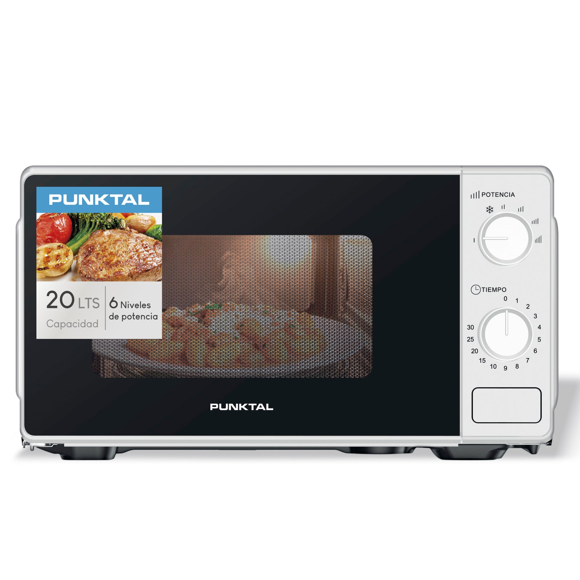 Microondas manual Punktal PK-2029M - BLANCO