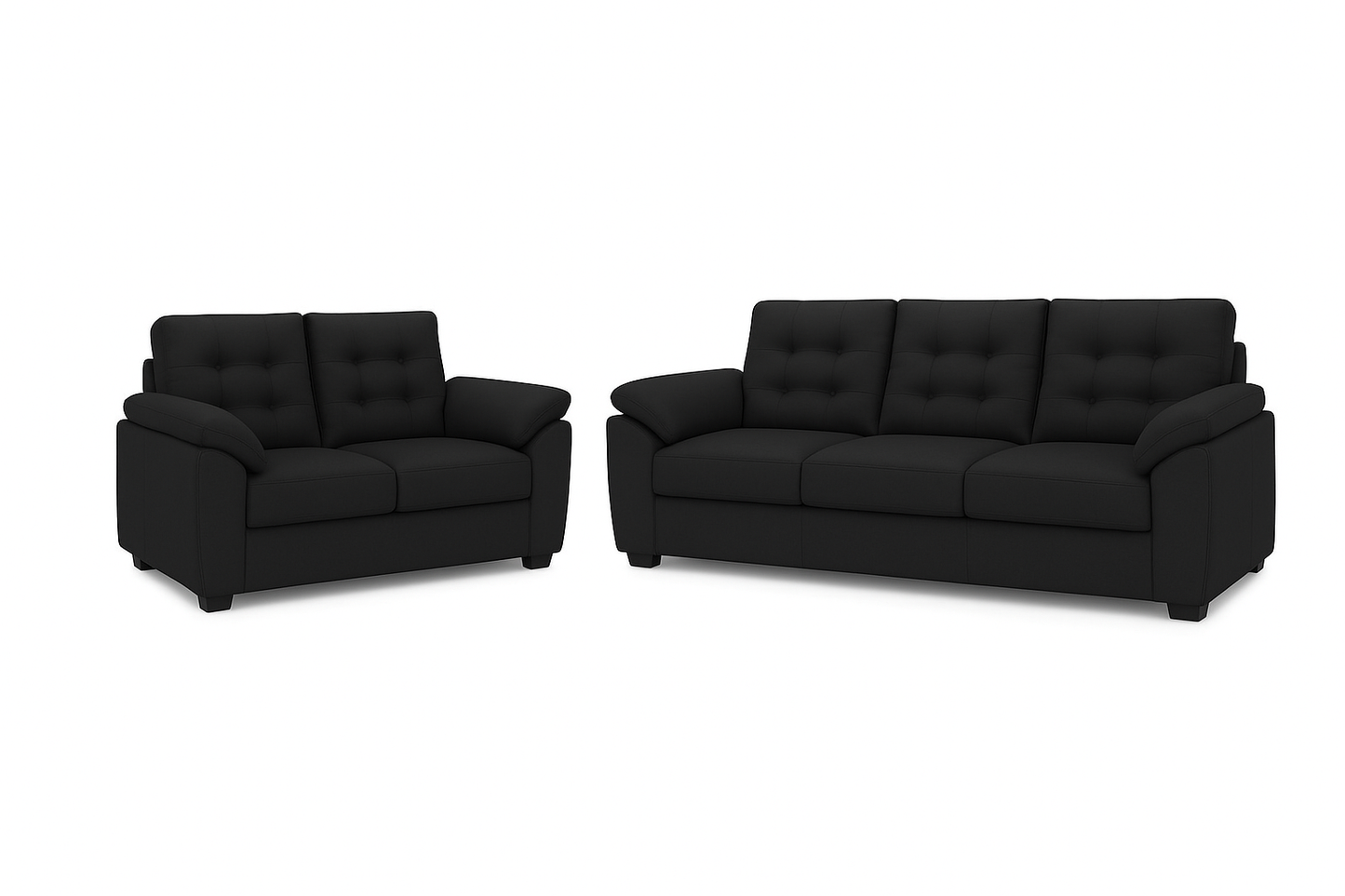 Juego de living 3 + 2 cuerpos - MONTREAL - Color:Negro