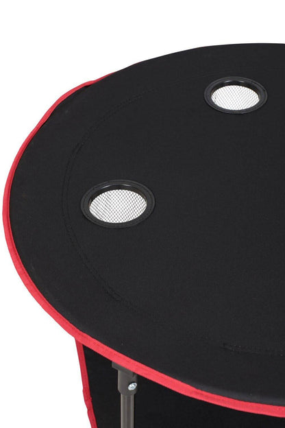 Mesa plegable para camping con posa vasos