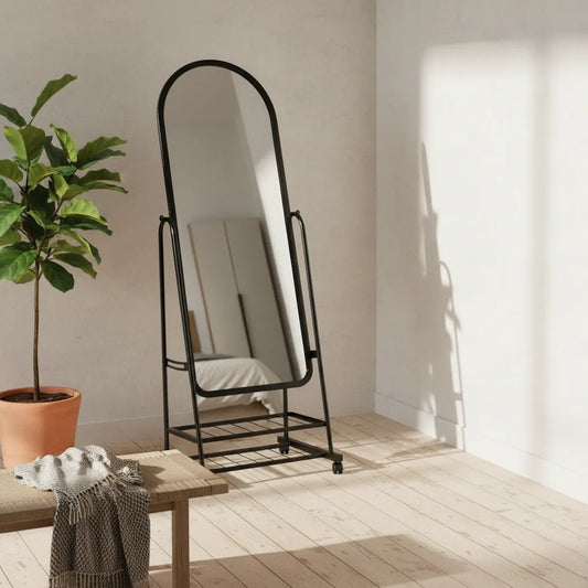 Espejo de pie con estantes - SH122