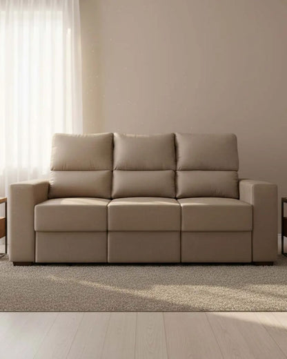 Sillón 3 cuerpos Tela Marrón - LOUIS