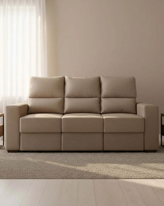 Sillón 3 cuerpos Tela Marrón - LOUIS